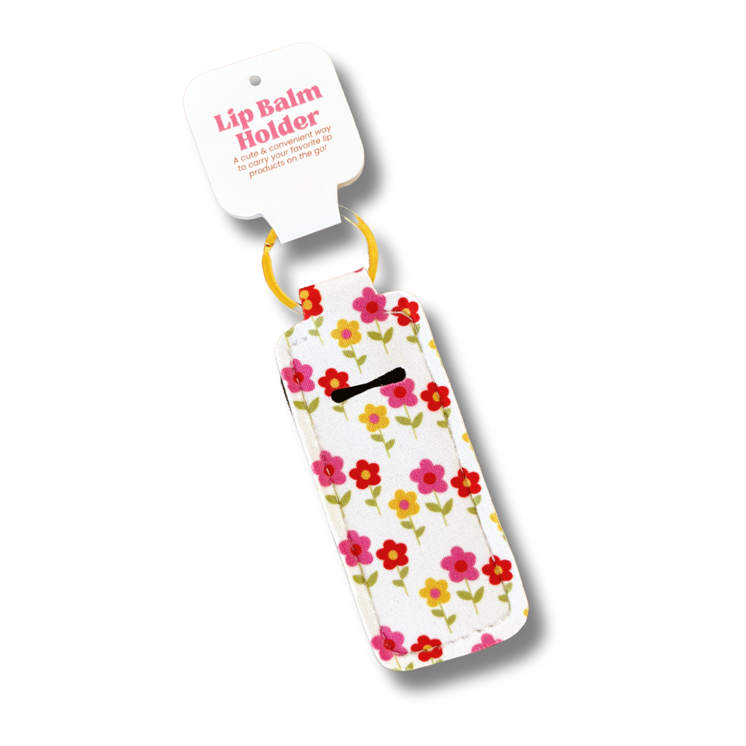 Lip Balm/Lipstick Keychain Holder | Mod Floral