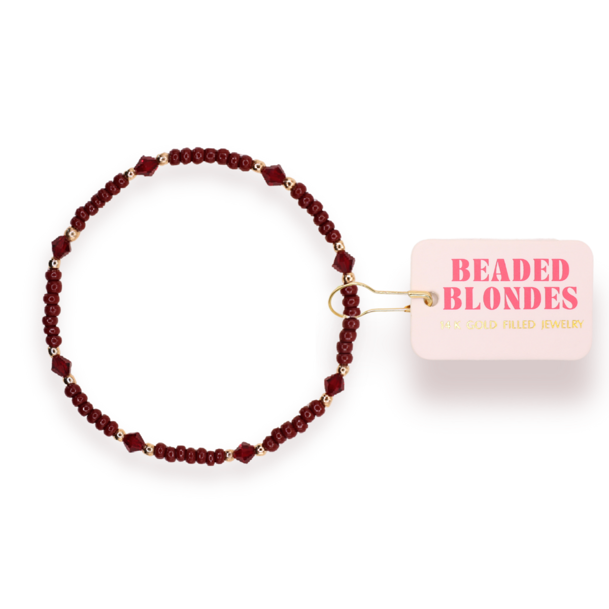 Eleanor Bracelet Burgundy | Extended 7.25”
