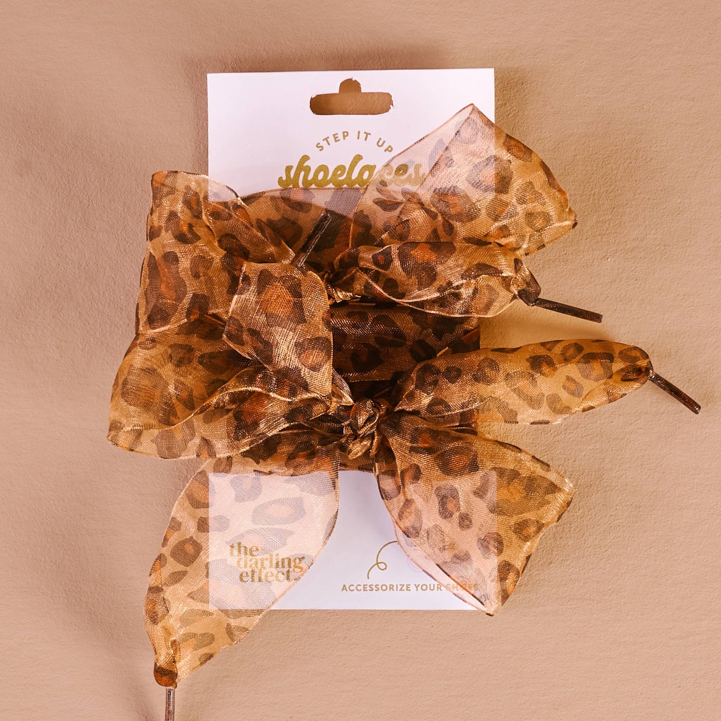 Step It Up Shoelaces | Sheer Cheetah