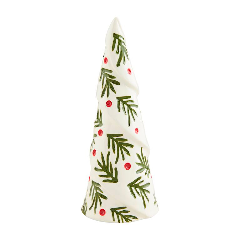 Ceramic Painted Holly Tree Sitter