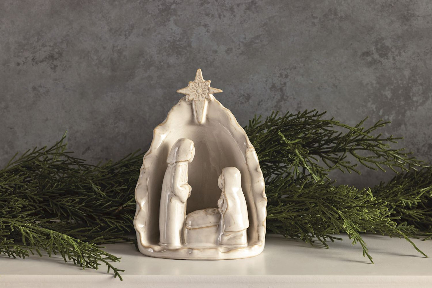 Glazed Stoneware Nativity