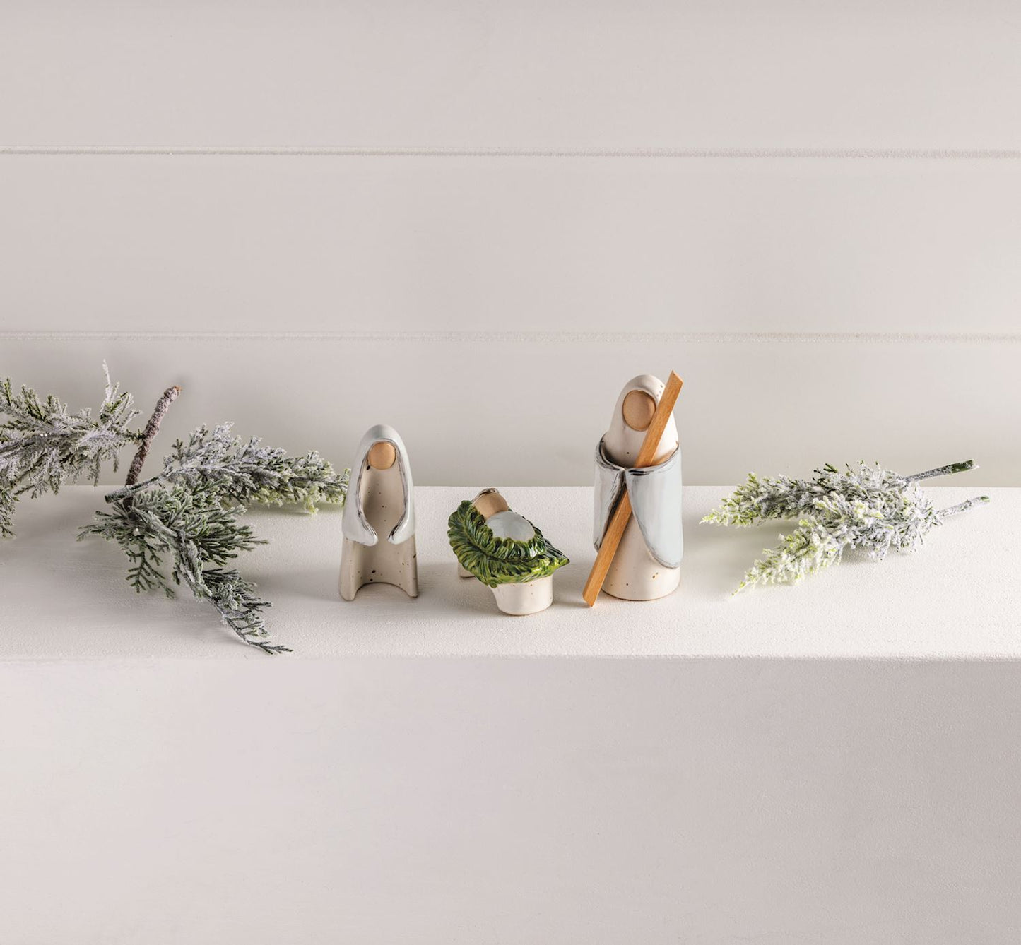 Farm Christmas Ceramic Nativity Set