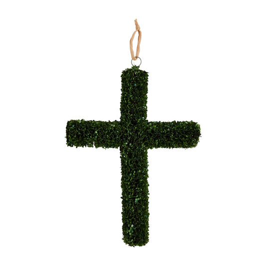 Boxwood Cross Door Hanger