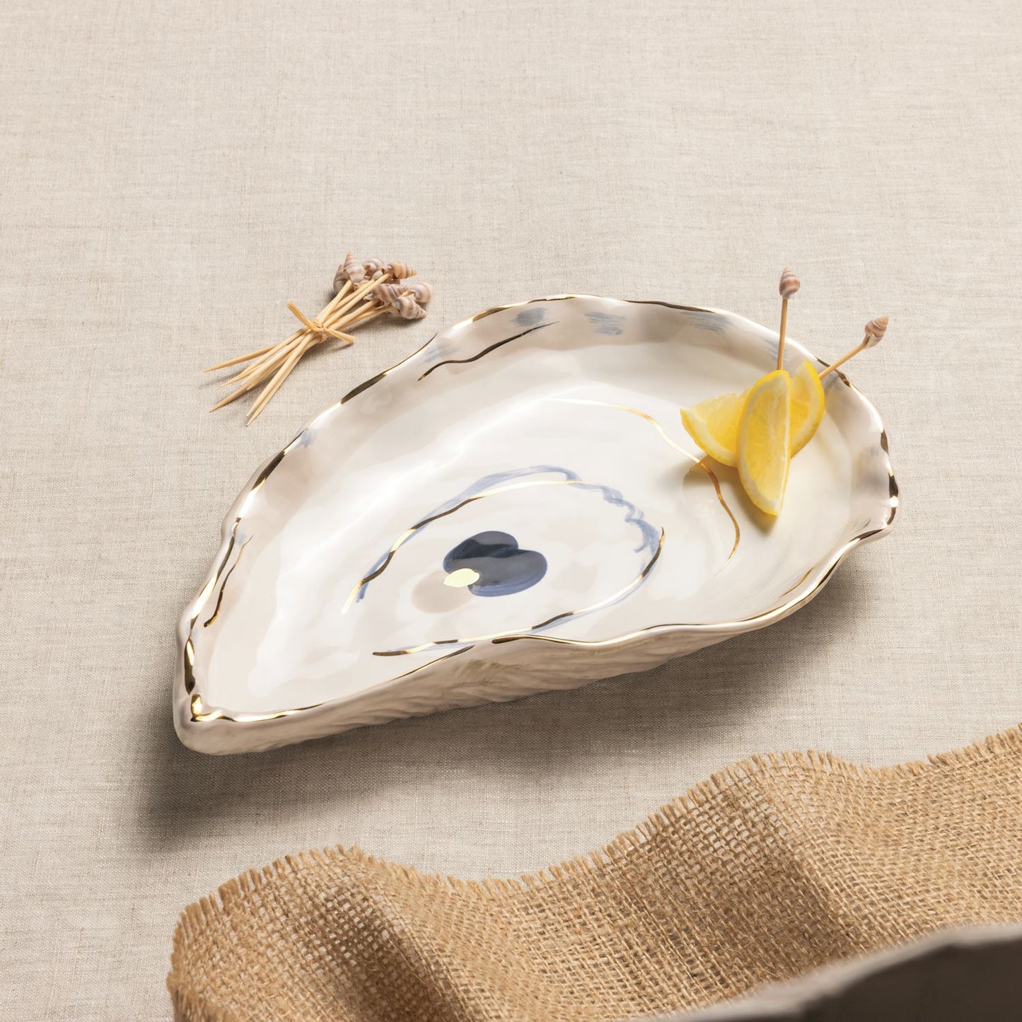 Oyster Platter & Toothpick Set