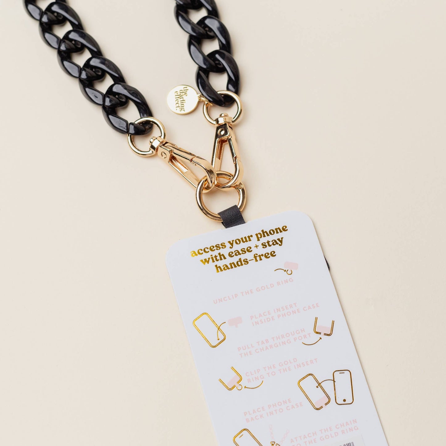 Hold the Phone Crossbody Chain | Midnight Black