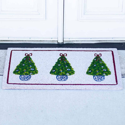 Christmas Tree Topiary Coir Doormat