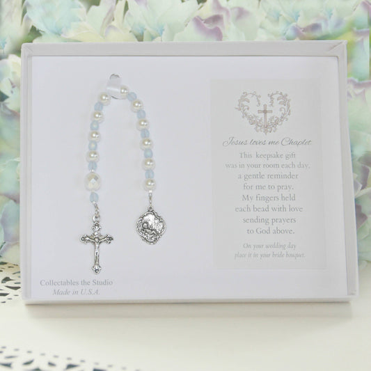 Chaplet Keepsake Jesus loves Me | Baby Boy