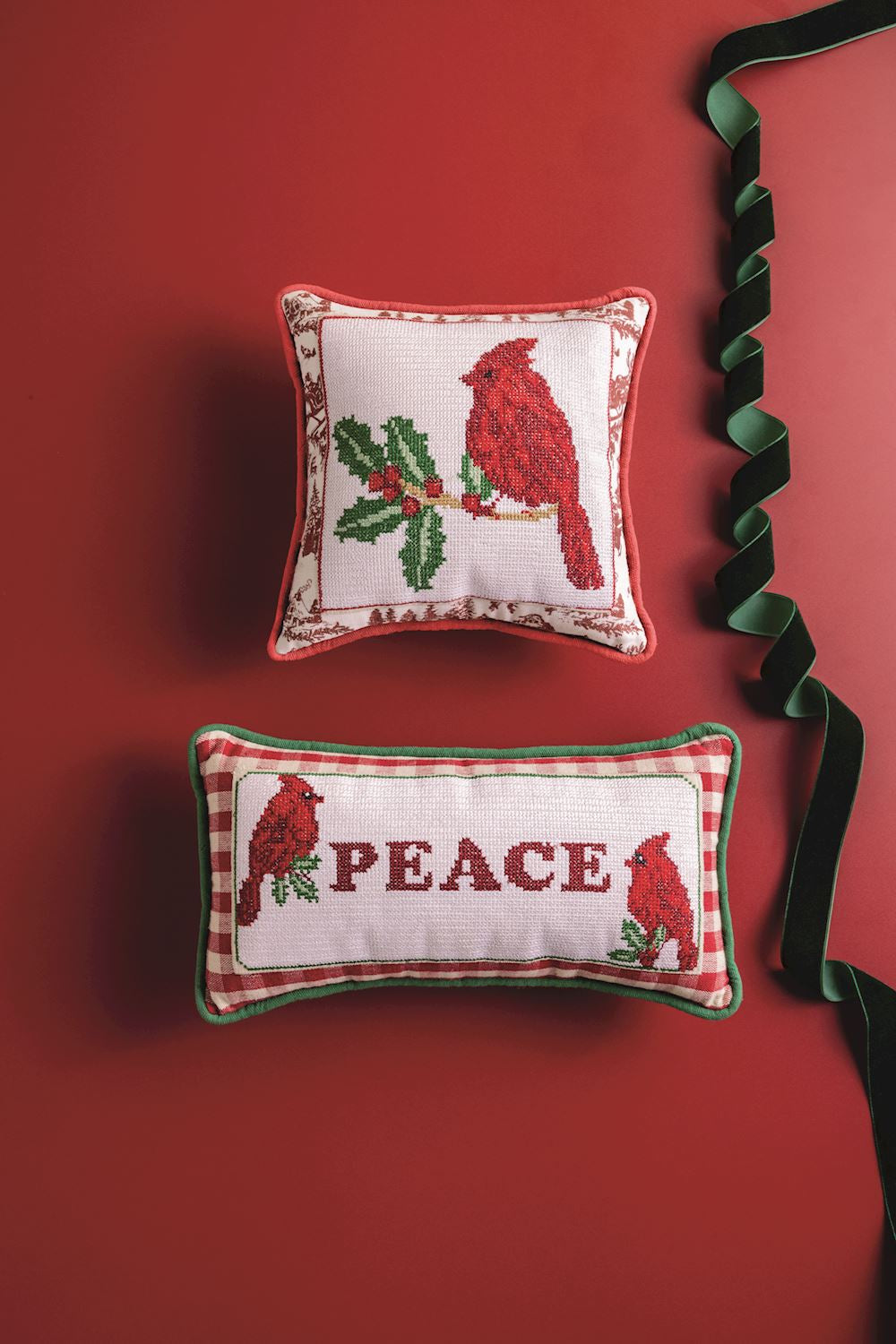 Cardinal Needlepoint Pillow
