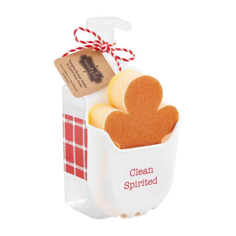 Christmas Sponge Holder & Soap Set