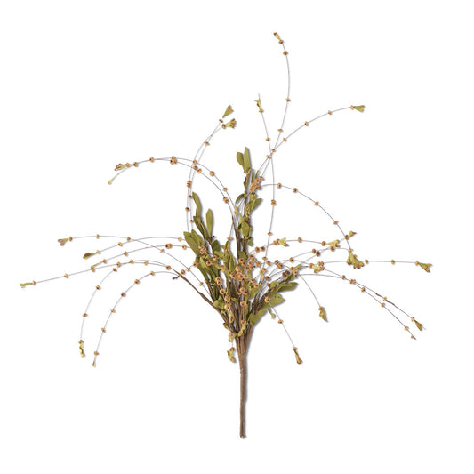 Brown Bead Foliage Bud Spray | 25"