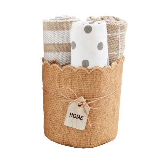 Jute Towel Bucket