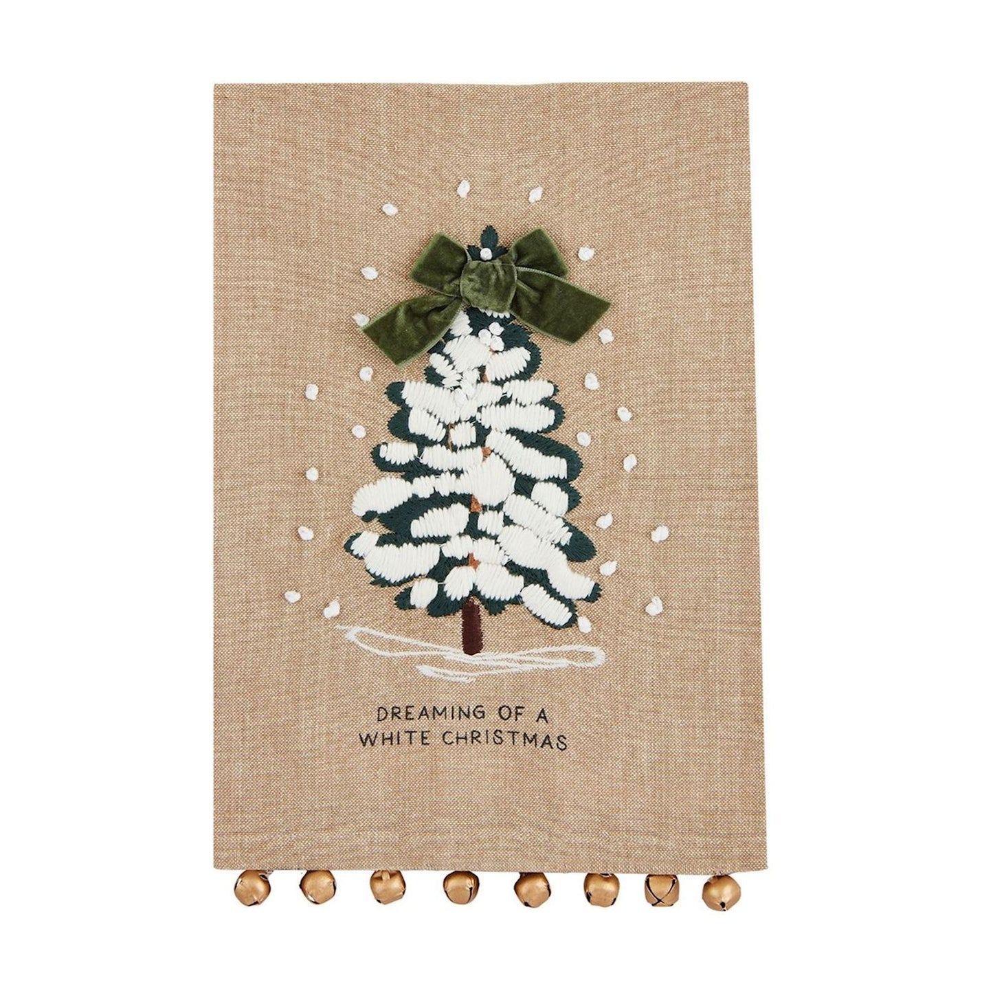 Jingle Bell White Christmas Towels