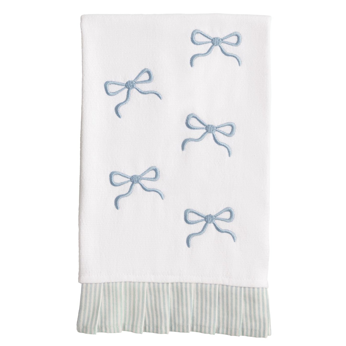 Bow Pleated Trim Towels