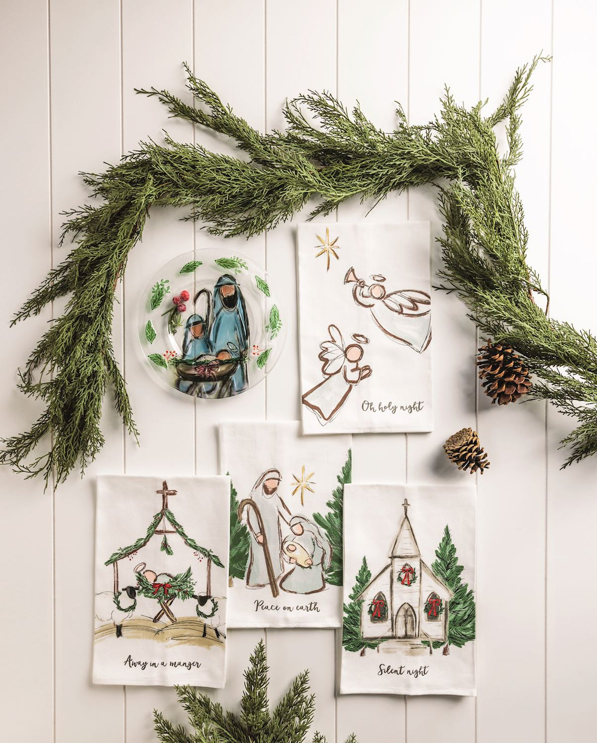 Glass Nativity Plate