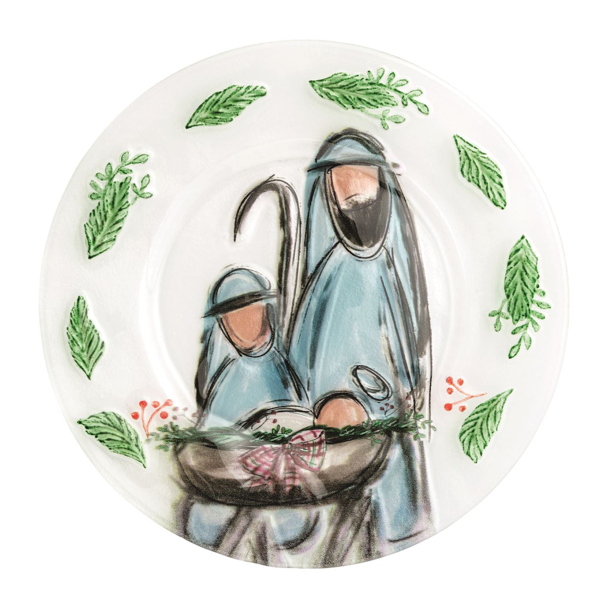 Glass Nativity Plate
