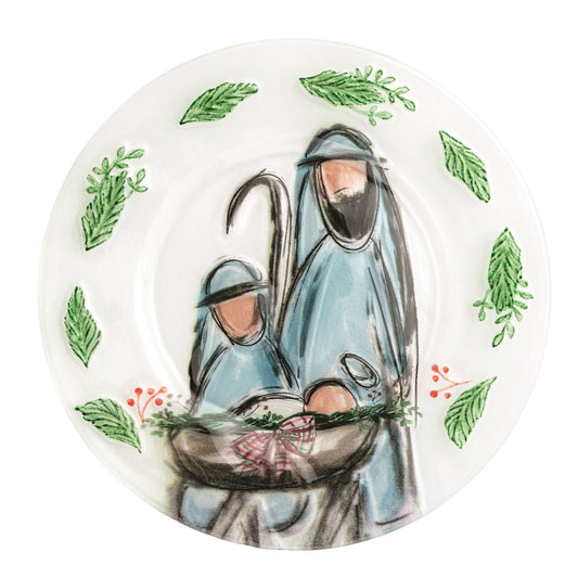 Glass Nativity Plate