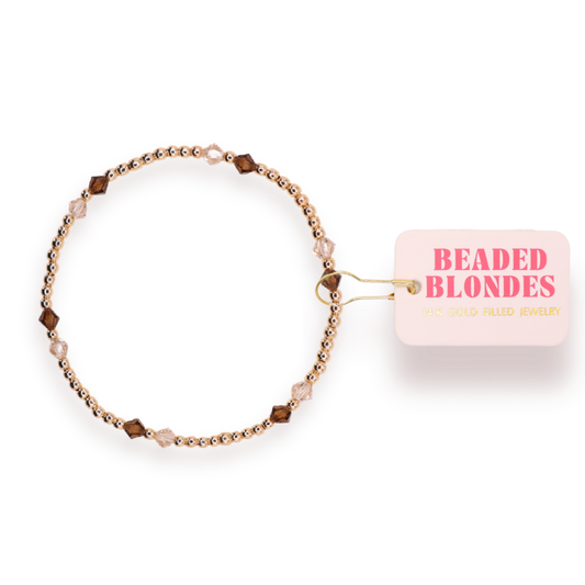 Charlotte Bracelet Champagne/Mocha | Standard 6.75”