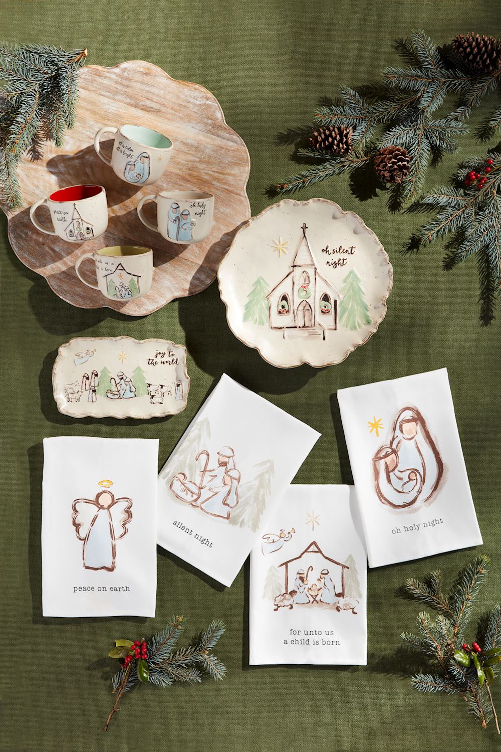 Hand-Painted Nativity Mug
