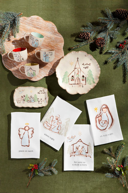 Hand-Painted Nativity Mug