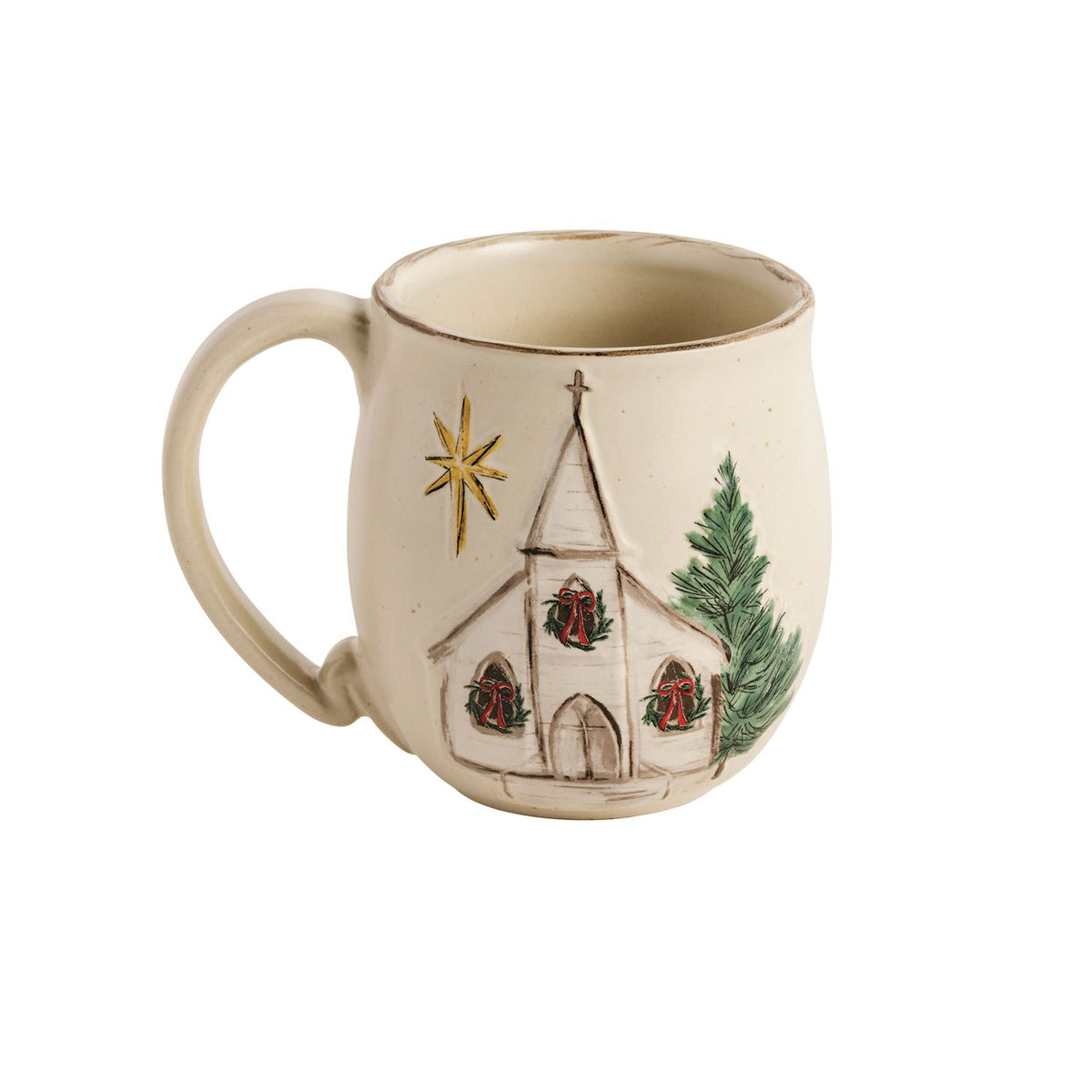 Stoneware Nativity Mugs