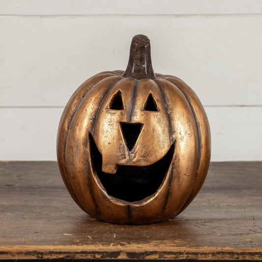 11.5" Gold Big Mouth Pumpkin