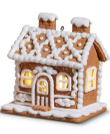 Lighted Gingerbread House Ornament