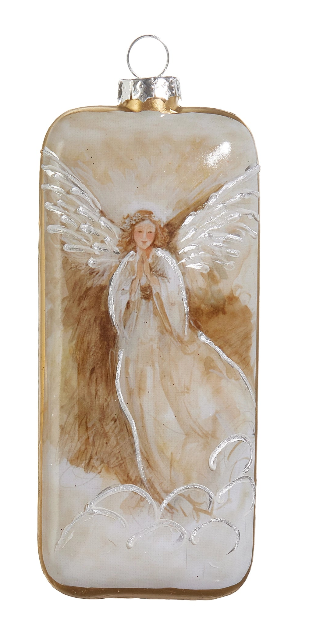 Golden Angel Glass Ornament