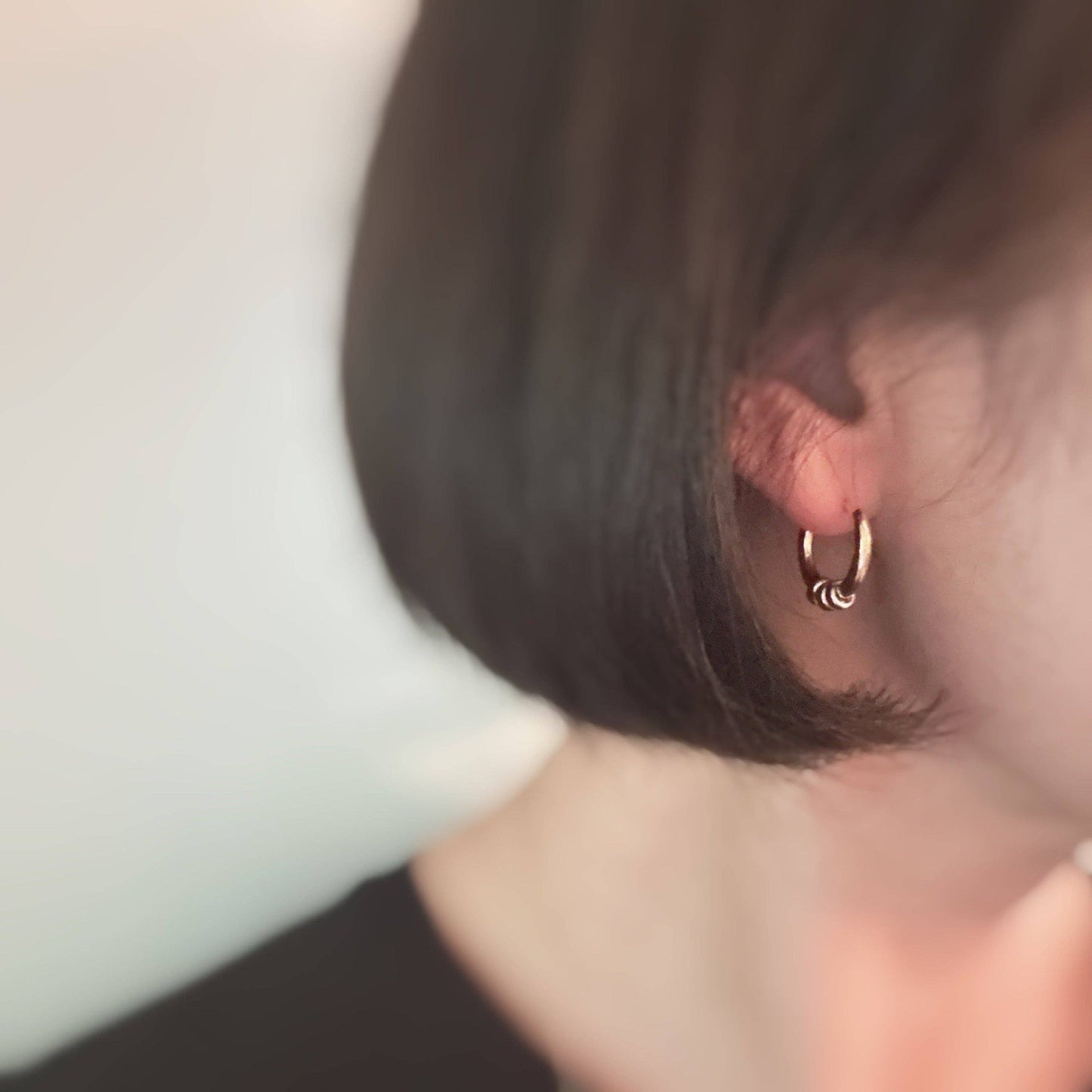 Ringed Up Two-Toned Huggie Hoop Earrings