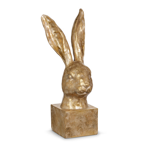 Gold Rabbit Bust | 12.75"