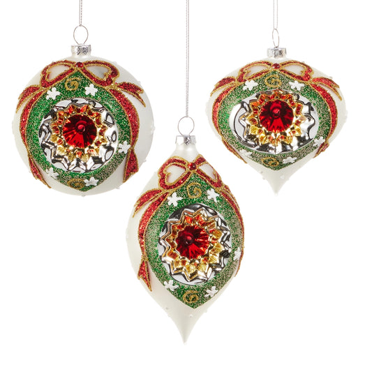 Vintage Colored Bow Ornament