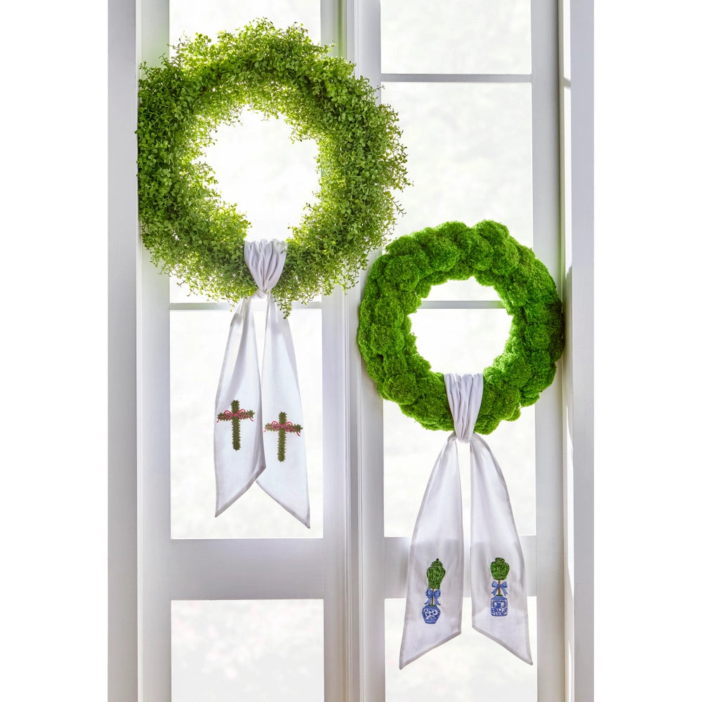 Topiaries Wreath Sash