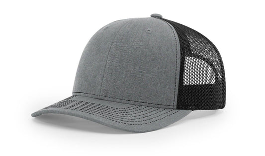 Fish Flag Leather Patch Hat | Heather grey/black