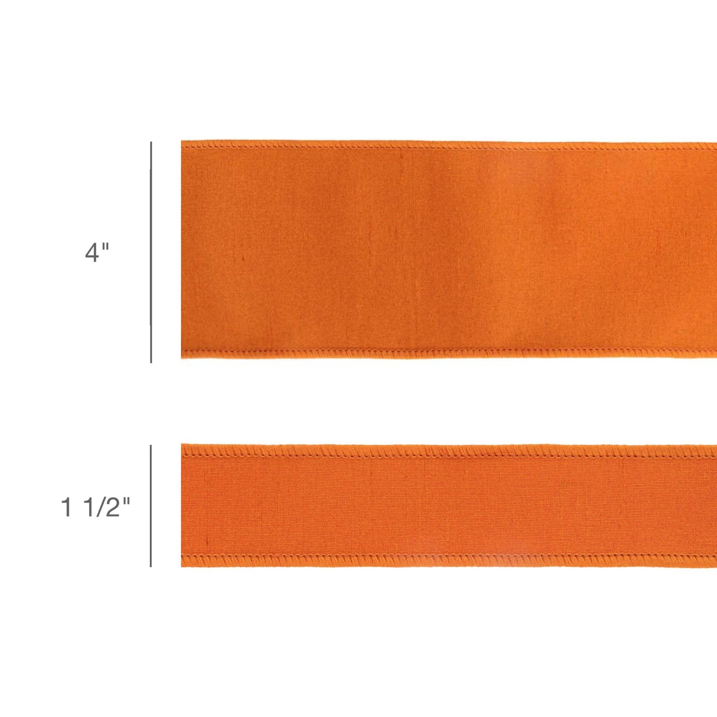 4" Wired Double-fused Ribbon | Orange/Hot Pink