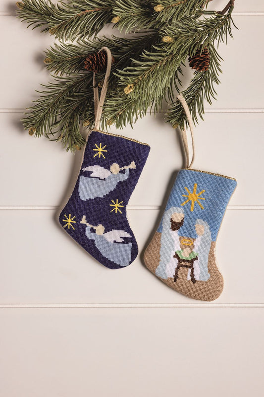Mini Needlepoint Christmas Stockings