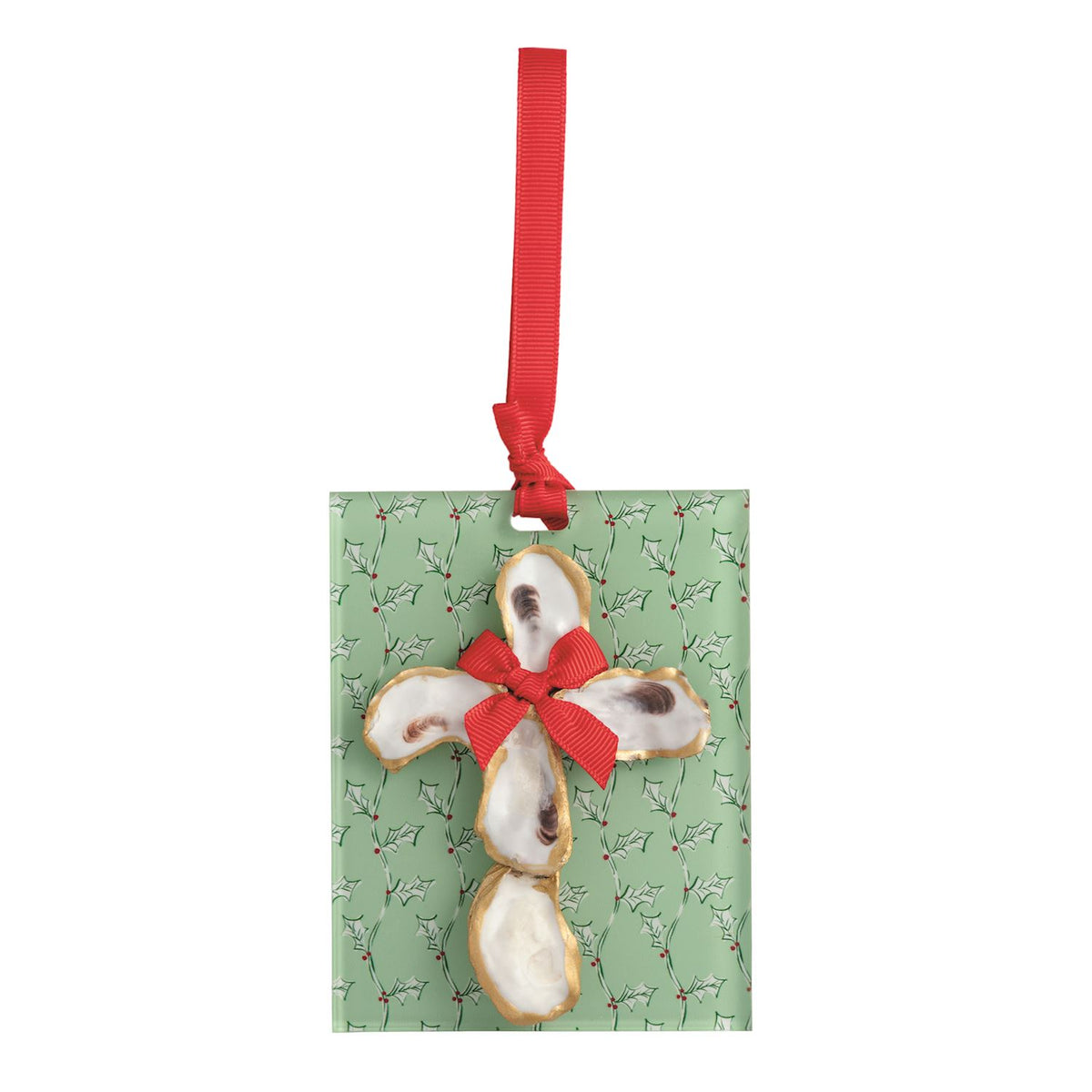 Cross Oyster Ornament