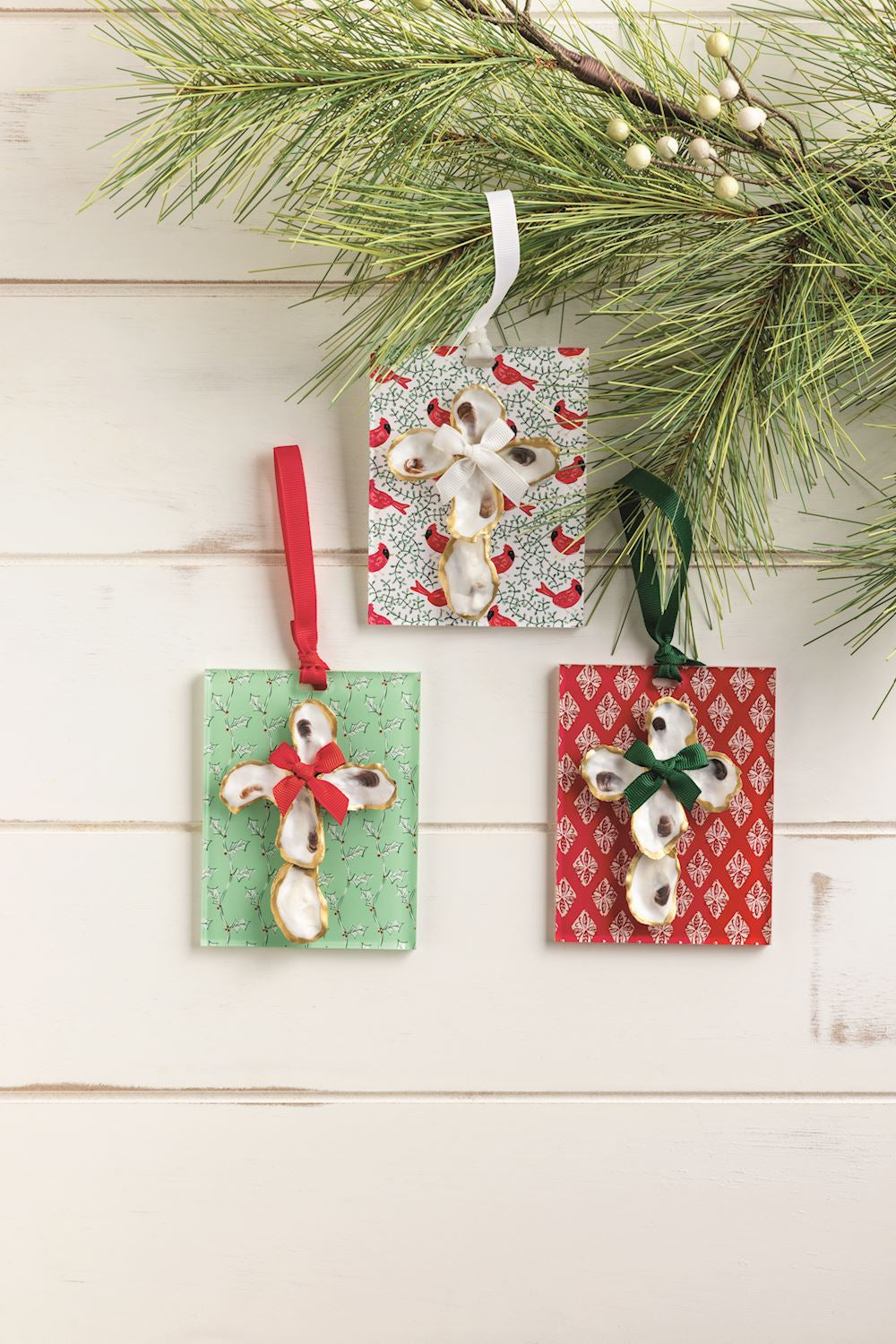 Cross Oyster Ornament