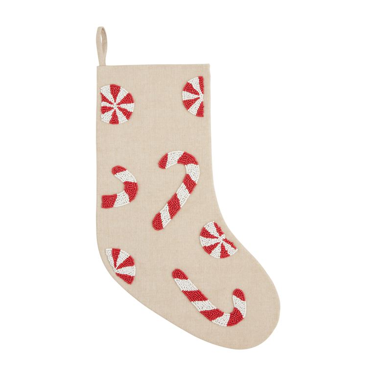 Christmas Beaded Stocking