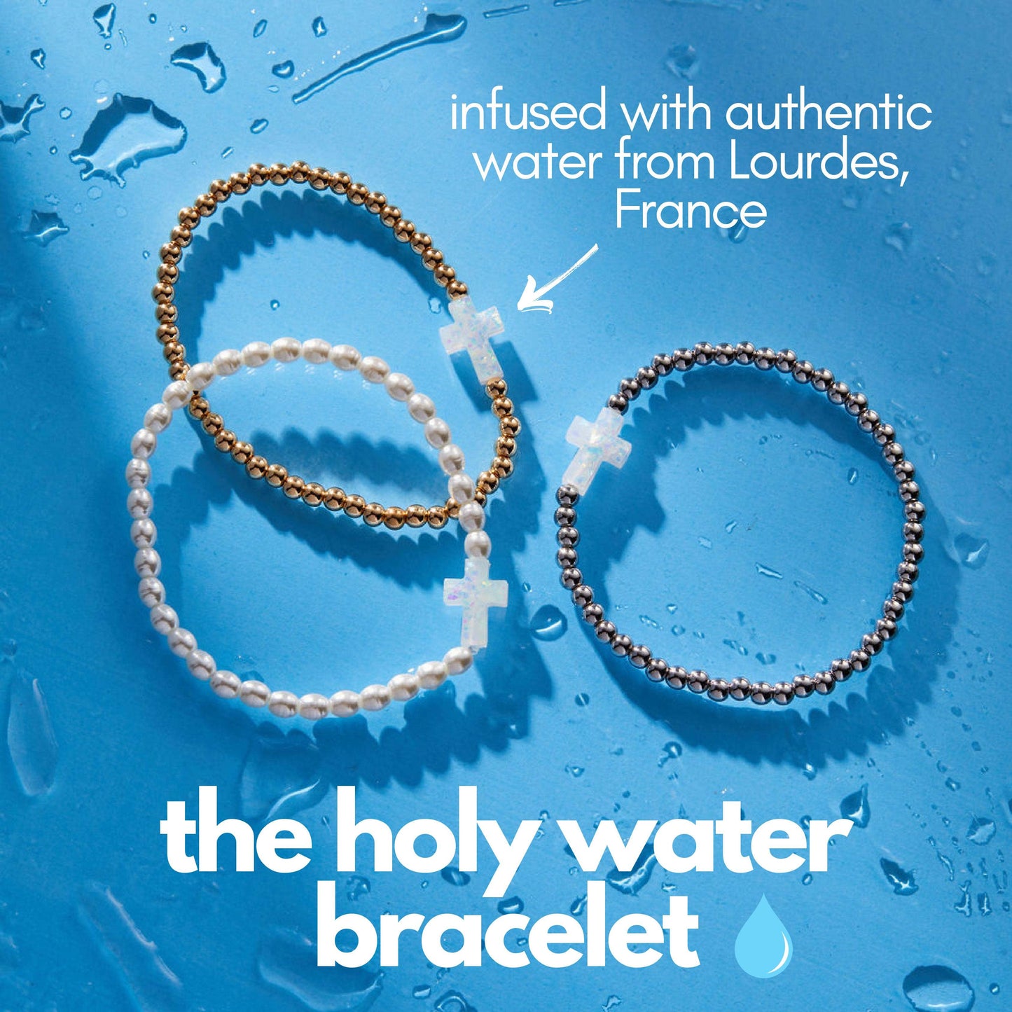 Holy Water Cross Bracelet | Stainless Steel
