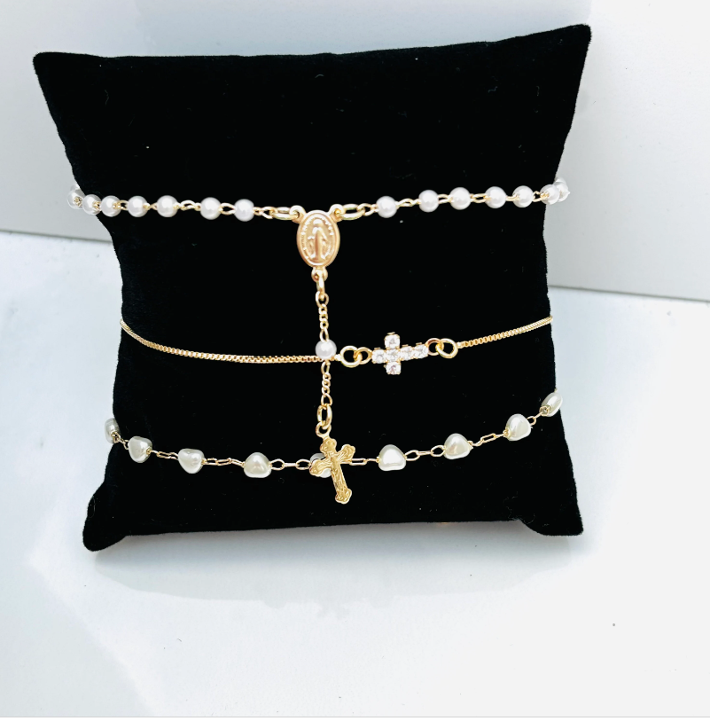 Gold Rosary Bracelet