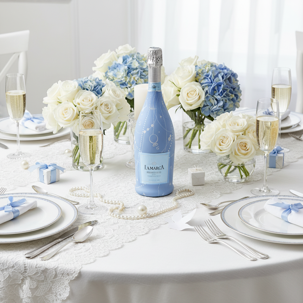 Beau Bottles Wrap | Blue Pearls and Prosecco