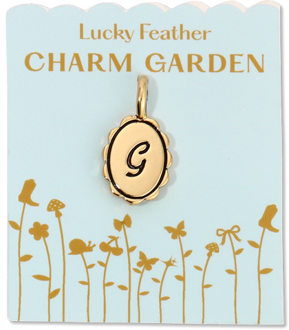 Charm Garden Scalloped Initial Charm | Gold G