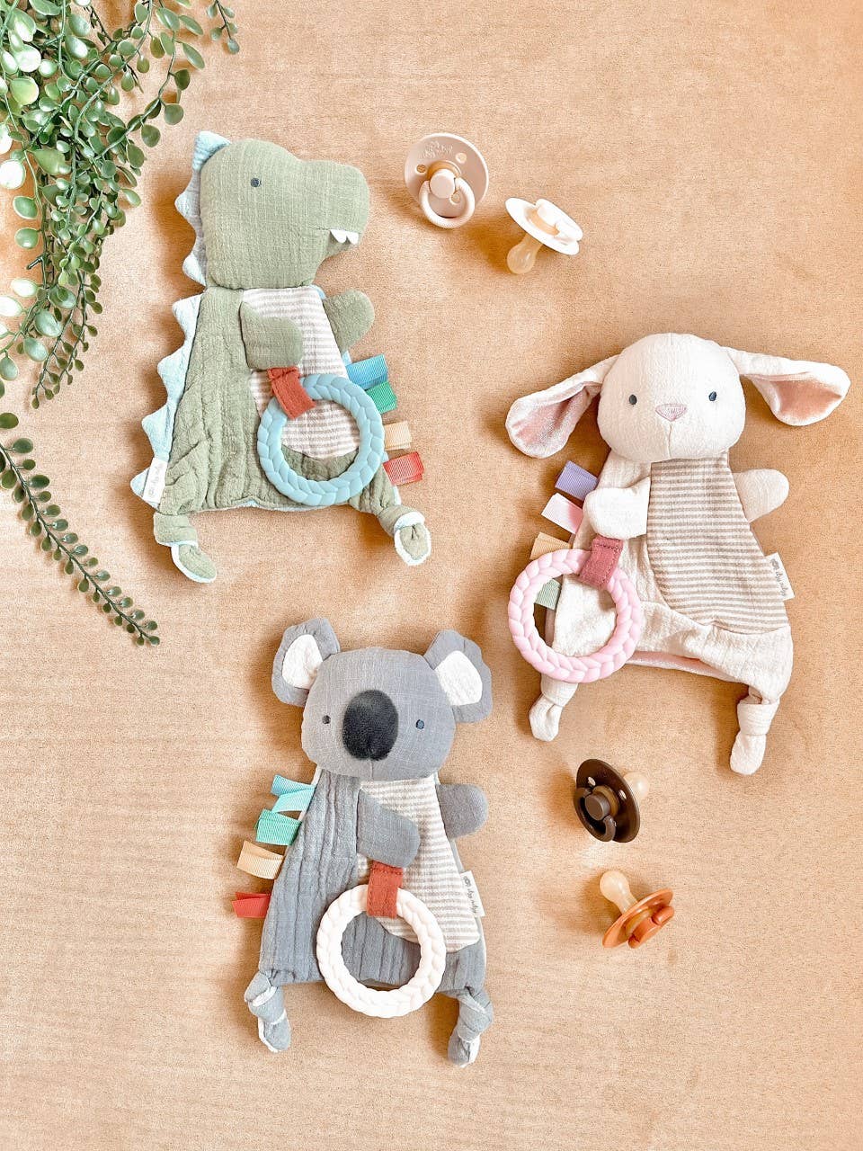 Bunny Bitzy Crinkle™ Sensory Toy w/ Teether