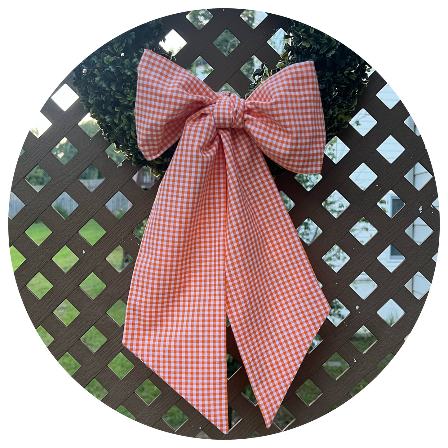 Chocolate Gingham Sash | 44”
