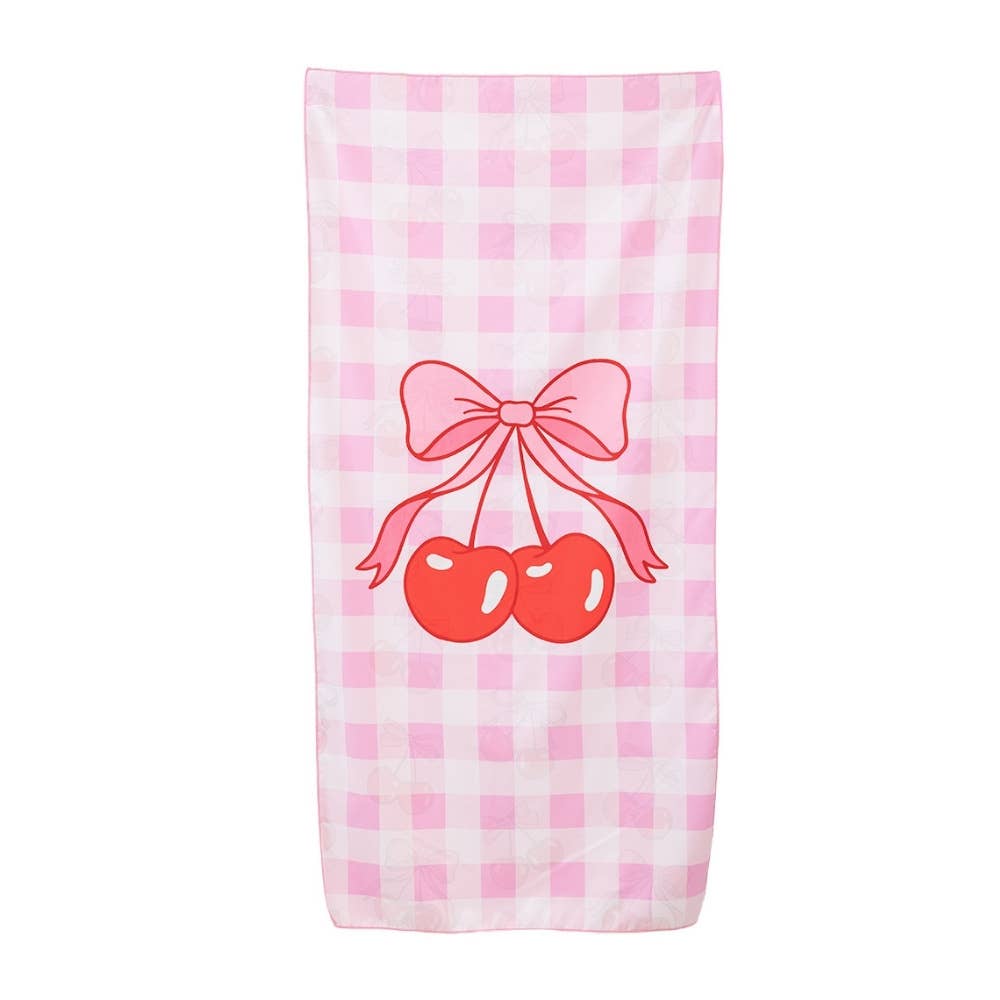 Cherry and Bow Reversible Beach Towel