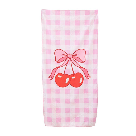 Cherry and Bow Reversible Beach Towel