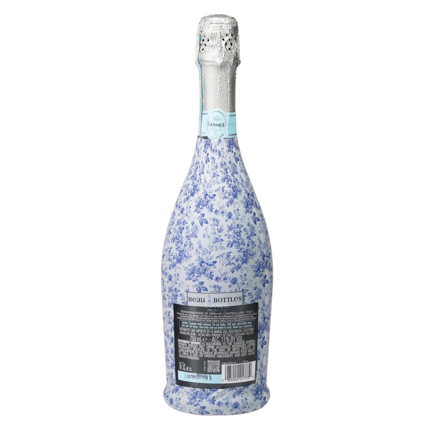 Beau Bottles Wrap | Grand-millenial Blue Floral