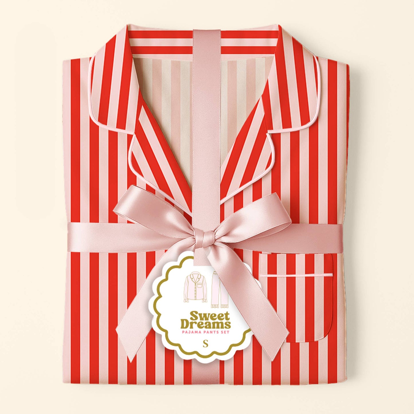 Sweet Dreams Pajama Pants Set | Peppermint Stripes