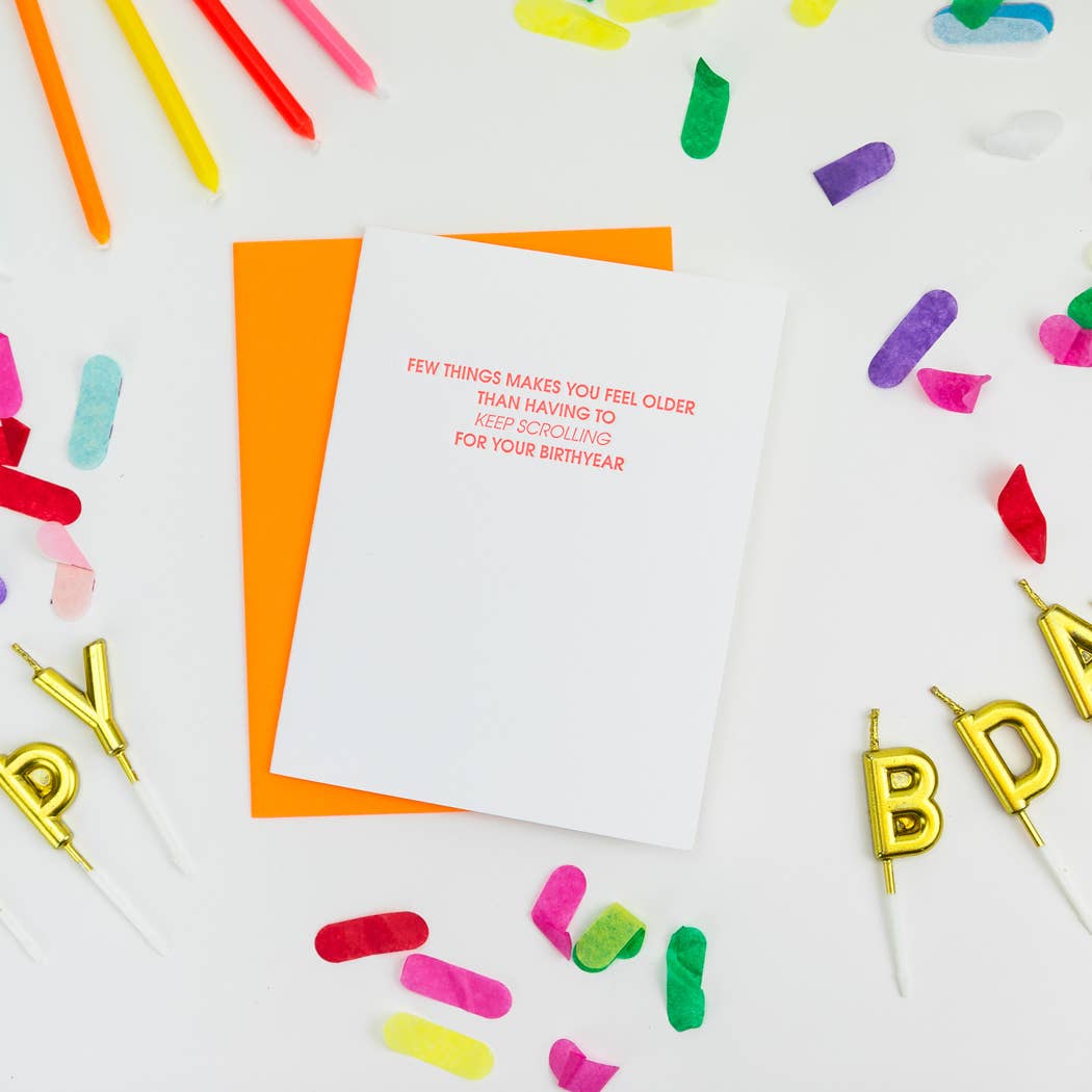 Keep Scrolling | Funny Birthday Greeting Card