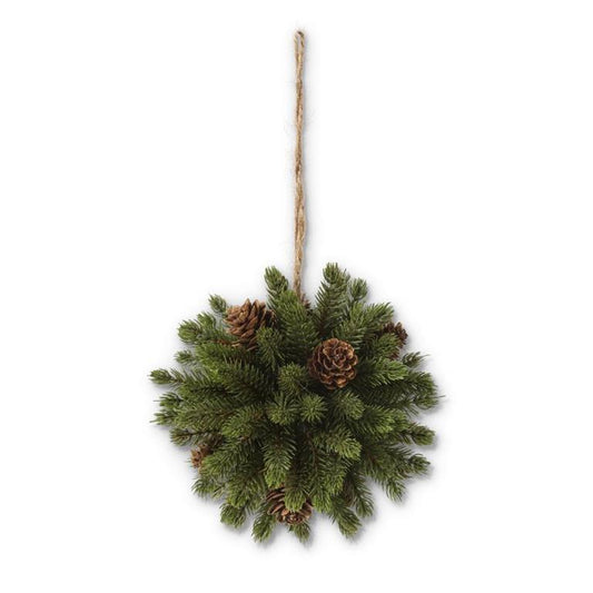 5" Angel Pine Ornament w Pinecones