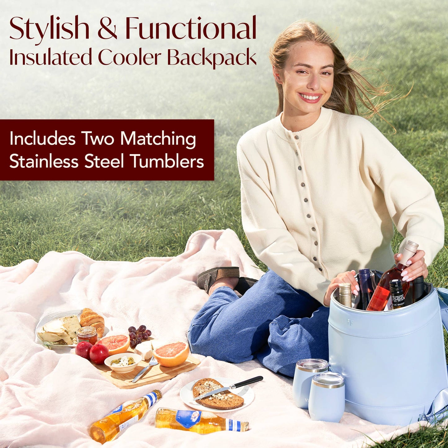 Insulated Cooler Backpack | Blue